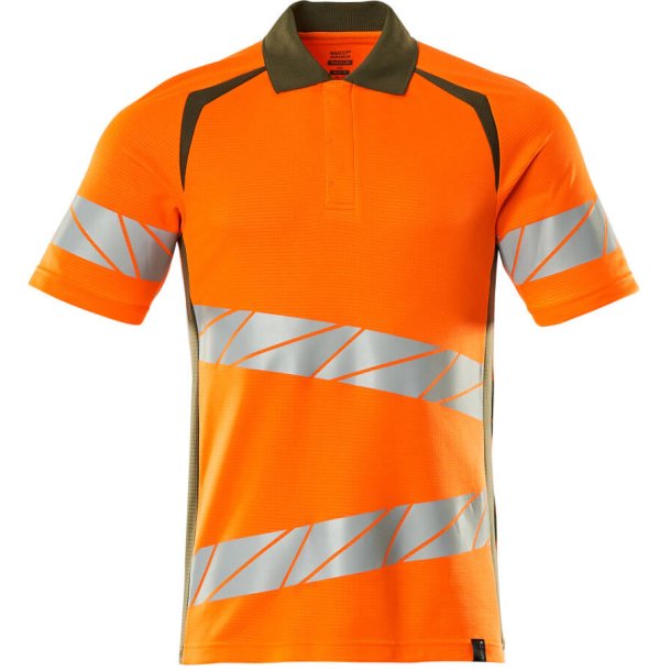 MASCOT Poloshirt Hi-Vis Orange/Mosgrn 19083-771-1433