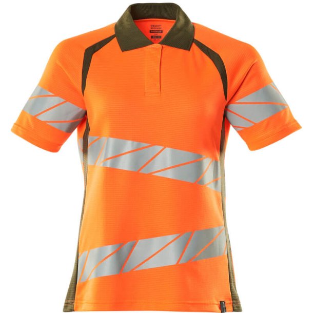 MASCOT Poloshirt Hi-Vis Orange/Mosgrn 19093-771-1433