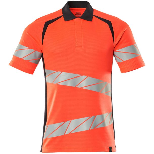 MASCOT Poloshirt Hi-Vis Rd/Mrk Marine 19083-771-22210