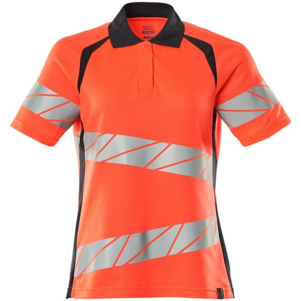 MASCOT Poloshirt Hi-Vis Rd/Mrk Marine 19093-771-22210