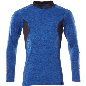 MASCOT® Poloshirt, langrmet Azurbl-Meleret/Mrk Marine 18081-810-91010
