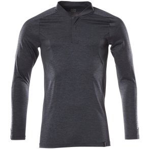 MASCOT® Poloshirt, langrmet Mrk Marine-Meleret 18081-810-010