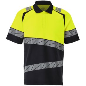 MASCOT Poloshirt Mrk Marine/Hi-Vis Gul 25083-771-01017