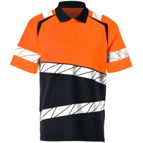 MASCOT� Poloshirt M�rk Marine/Hi-Vis Orange 25083-771-01014