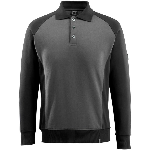 MASCOT&reg; Polosweatshirt Mrk Antracit/Sort 50610-962-1809