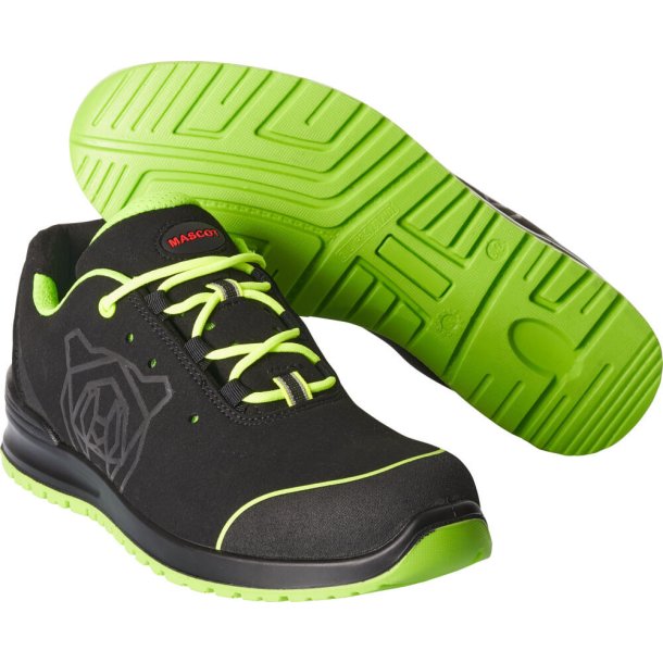 MASCOT Sikkerhedssko Black/Lime Green F0210-702-0937