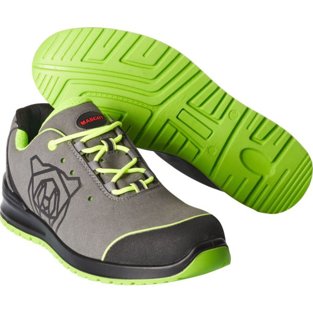 MASCOT Sikkerhedssko Grey/Lime Green F0210-702-0837