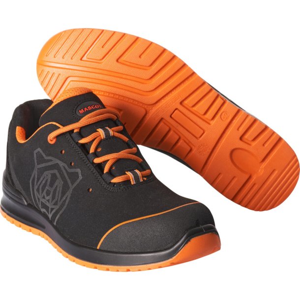 MASCOT&reg; Sikkerhedssko Sort/Strk Orange F0210-702-0998