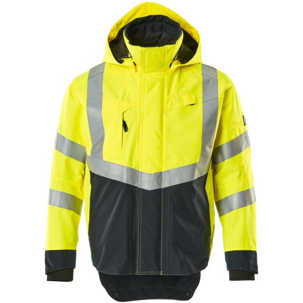 MASCOT Skaljakke Hi-Vis Gul/Mrk Marine 15501-231-17010