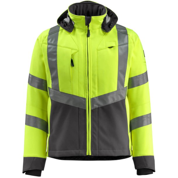 MASCOT Softshell jakke Hi-Vis Gul/Mrk Antracit 15502-246-1718