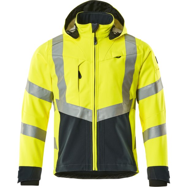 MASCOT Softshell jakke Hi-Vis Gul/Mrk Marine 15502-246-17010