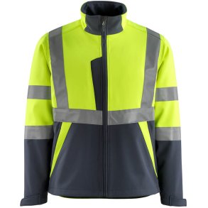 MASCOT® Softshell jakke Hi-Vis Gul/Mrk Marine 15902-253-17010
