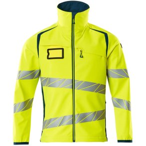 MASCOT® Softshell jakke Hi-Vis Gul/Mrk Petroleum 19002-143-1744