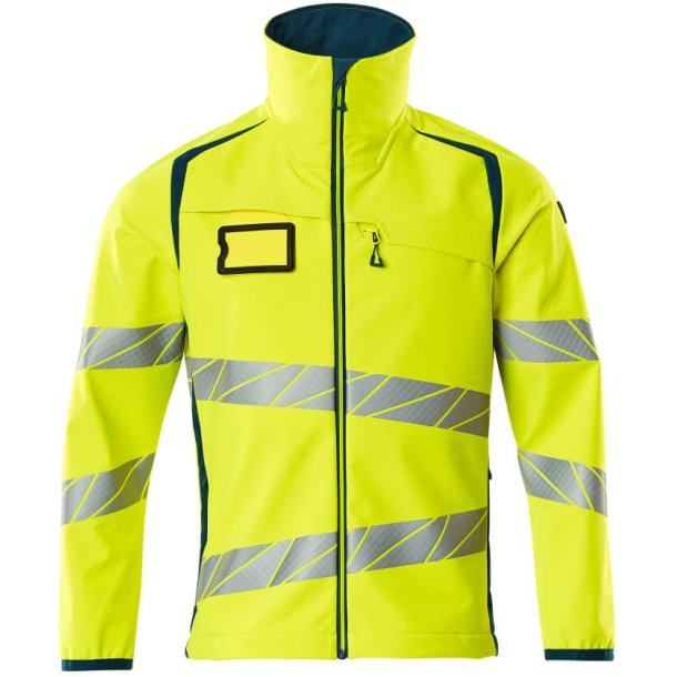 MASCOT Softshell jakke Hi-Vis Gul/Mrk Petroleum 19002-143-1744