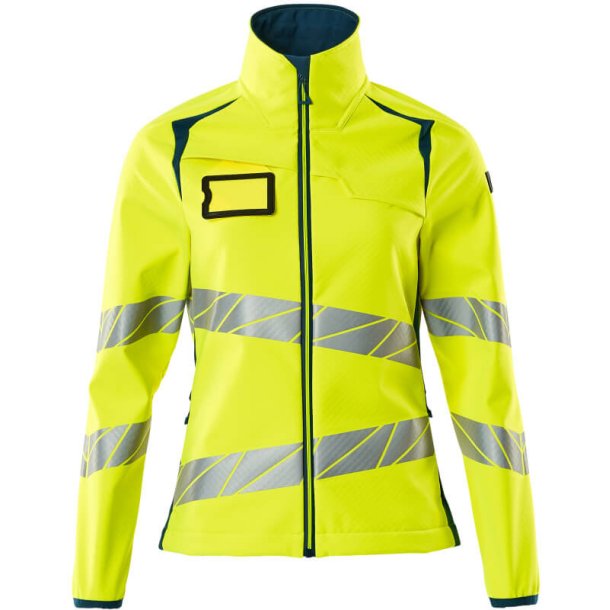 MASCOT Softshell jakke Hi-Vis Gul/Mrk Petroleum 19012-143-1744