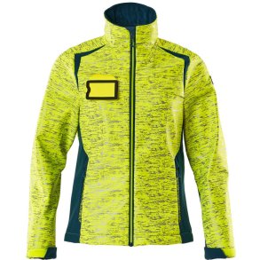 MASCOT® Softshell jakke Hi-Vis Gul/Mrk Petroleum 19212-291-1744
