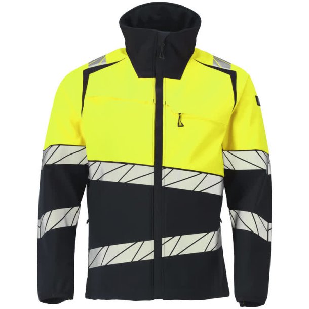 MASCOT� Softshell jakke M�rk Marine/Hi-Vis Gul 25002-246-01017