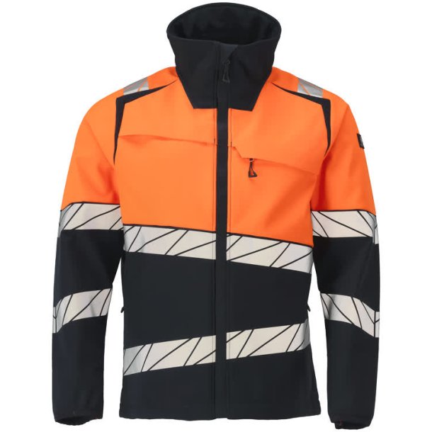 MASCOT� Softshell jakke M�rk Marine/Hi-Vis Orange 25002-246-01014