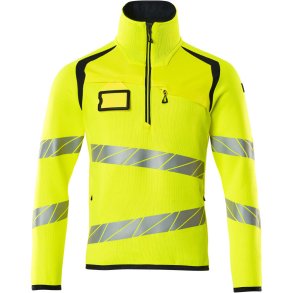 MASCOT® Striktrje med kort lynls Hi-Vis Gul/Mrk Marine 19005-351-17010