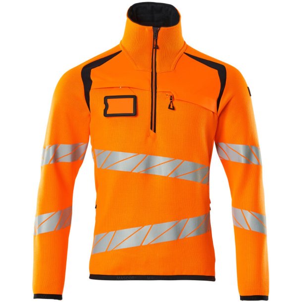 MASCOT&reg; Striktrje med kort lynls Hi-Vis Orange/Mrk Marine 19005-351-14010
