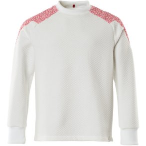 MASCOT® Sweatshirt Hvid/Signalrd 20084-932-06202