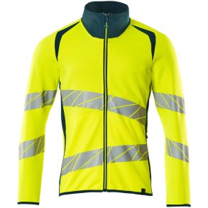 MASCOT® Sweatshirt med lynls Hi-Vis Gul/Mrk Petroleum 19184-781-1744