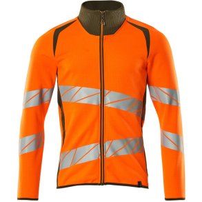 MASCOT® Sweatshirt med lynls Hi-Vis Orange/Mosgrn 19184-781-1433