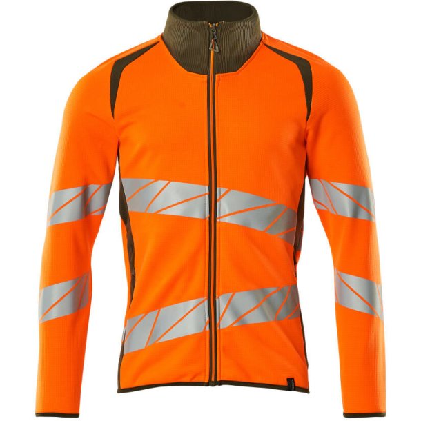 MASCOT Sweatshirt med lynls Hi-Vis Orange/Mosgrn 19184-781-1433