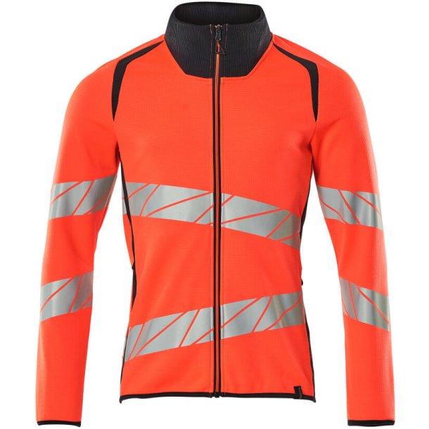 MASCOT Sweatshirt med lynls Hi-Vis Rd/Mrk Marine 19184-781-22210