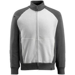 MASCOT® Sweatshirt med lynls Hvid/Mrk Antracit 50565-963-0618