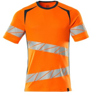 MASCOT® T-shirt Hi-Vis Orange/Mrk Petroleum 19082-771-1444