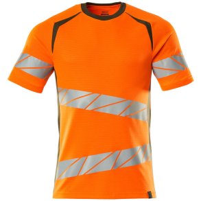 MASCOT® T-shirt Hi-Vis Orange/Mosgrn 19082-771-1433