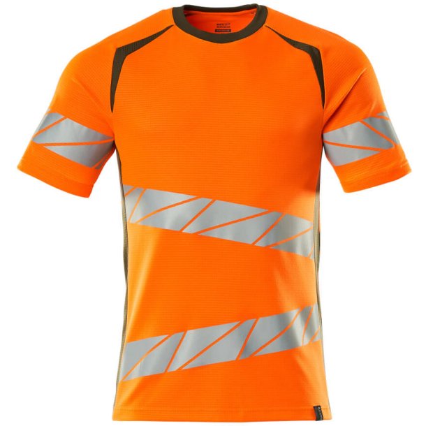 MASCOT T-shirt Hi-Vis Orange/Mosgrn 19082-771-1433