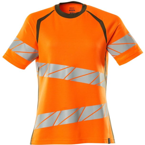 MASCOT T-shirt Hi-Vis Orange/Mosgrn 19092-771-1433