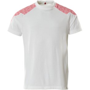 MASCOT® T-shirt, kortrmet Hvid/Signalrd 20082-933-06202