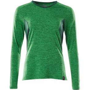 MASCOT® T-shirt, langrmet Grsgrn-Meleret/Grn 18091-810-33303