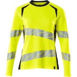 MASCOT® T-shirt, langrmet Hi-Vis Gul/Mrk Marine 19091-771-17010