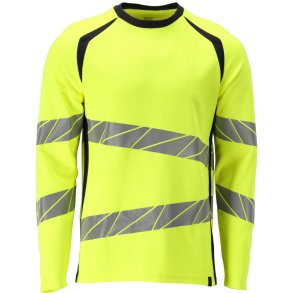 MASCOT® T-shirt, langrmet Hi-Vis Gul/Mrk Marine 21381-327-17010