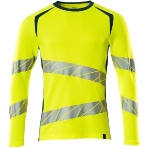 MASCOT® T-shirt, langrmet Hi-Vis Gul/Mrk Petroleum 19081-771-1744