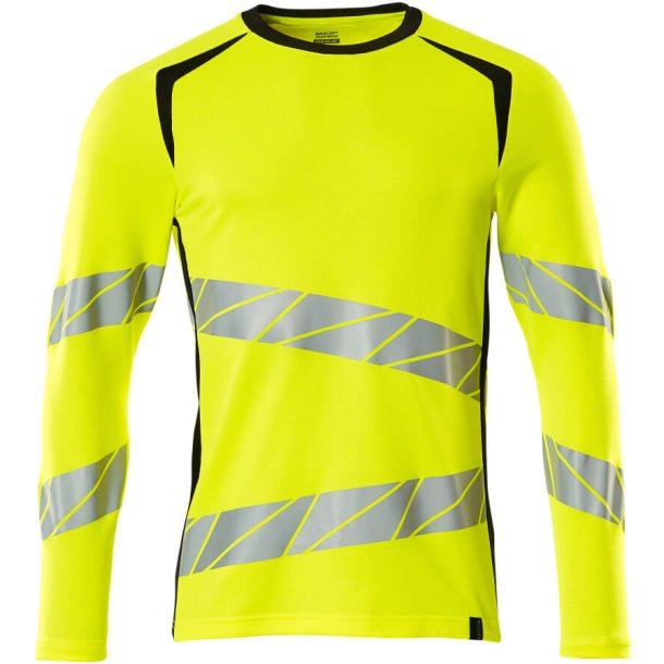 MASCOT&reg; T-shirt, langrmet Hi-Vis Gul/Sort 19081-771-1709