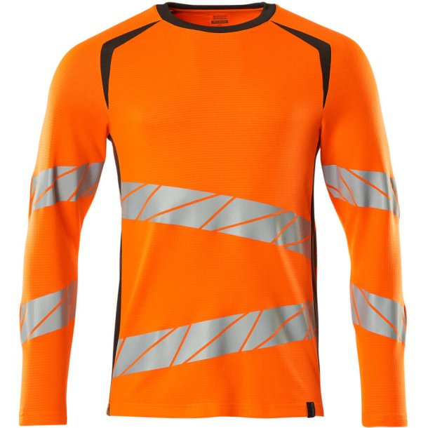 MASCOT T-shirt, langrmet Hi-Vis Orange/Mrk Antracit 19081-771-1418