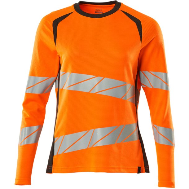 MASCOT T-shirt, langrmet Hi-Vis Orange/Mrk Antracit 19091-771-1418