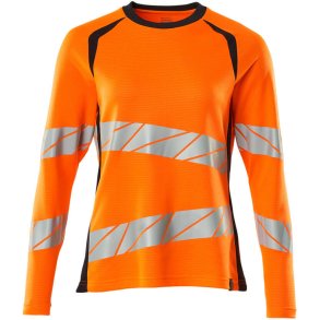 MASCOT® T-shirt, langrmet Hi-Vis Orange/Mrk Marine 19091-771-14010
