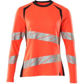 MASCOT® T-shirt, langrmet Hi-Vis Rd/Mrk Marine 19091-771-22210