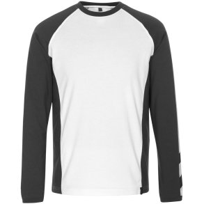 MASCOT® T-shirt, langrmet Hvid/Mrk Antracit 50568-959-0618