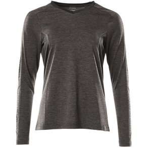 MASCOT&reg; T-shirt, lang�rmet M�rk Antracit-Meleret/Sort 18091-810-1809