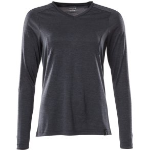 MASCOT® T-shirt, langrmet Mrk Marine-Meleret 18091-810-010