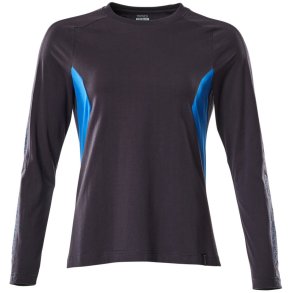 MASCOT® T-shirt, langrmet Mrk Marine/Azurbl 18391-959-01091