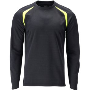 MASCOT® T-shirt, langrmet Mrk Marine/Hi-Vis Gul 21581-327-01017