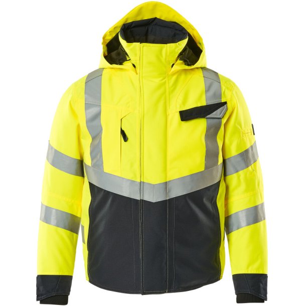 MASCOT Vinterjakke Hi-Vis Gul/Mrk Marine 15535-231-17010